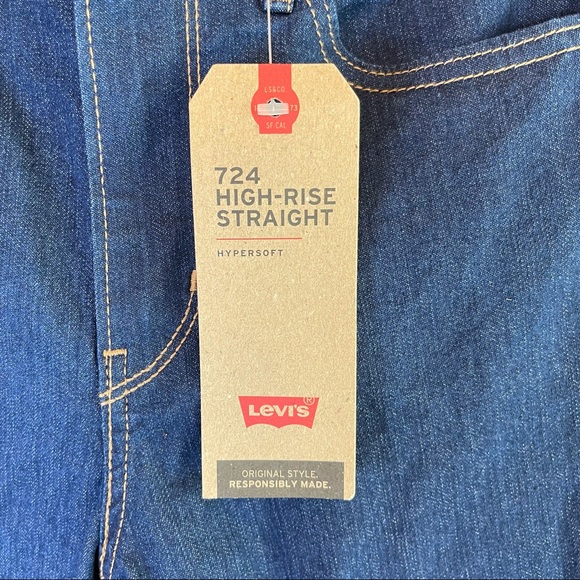 Levi’s 724 Hi Rise Straight Leg Jeans/Sz:27/NWT - Picture 4 of 10